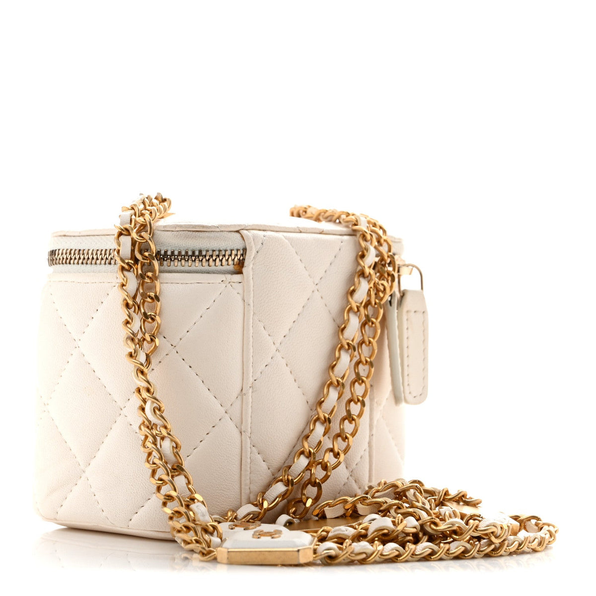 Mini Quilted Lambskin Handbag - White