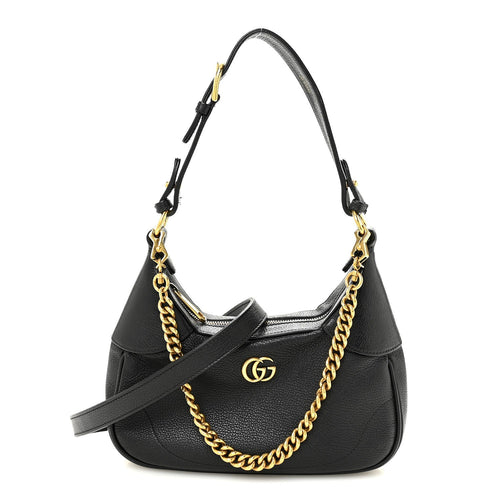 Small Goatskin Shoulder Bag - Black
