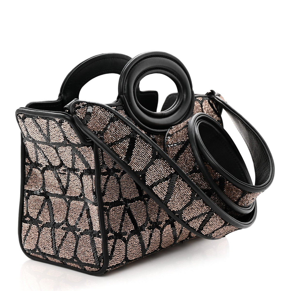 Mini Calfskin Handbag - Black