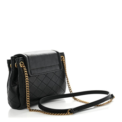 Mini Quilted Lambskin Handbag - Black