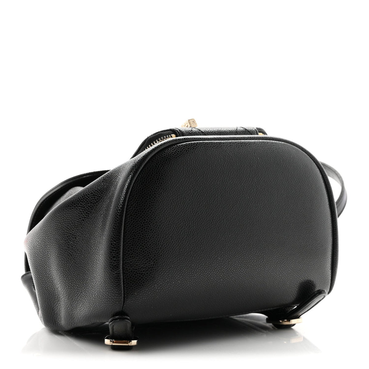 Mini Quilted Caviar Backpack - Black