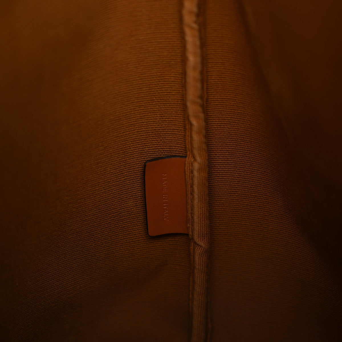 Medium Calfskin Canvas Bucket Bag - Tan