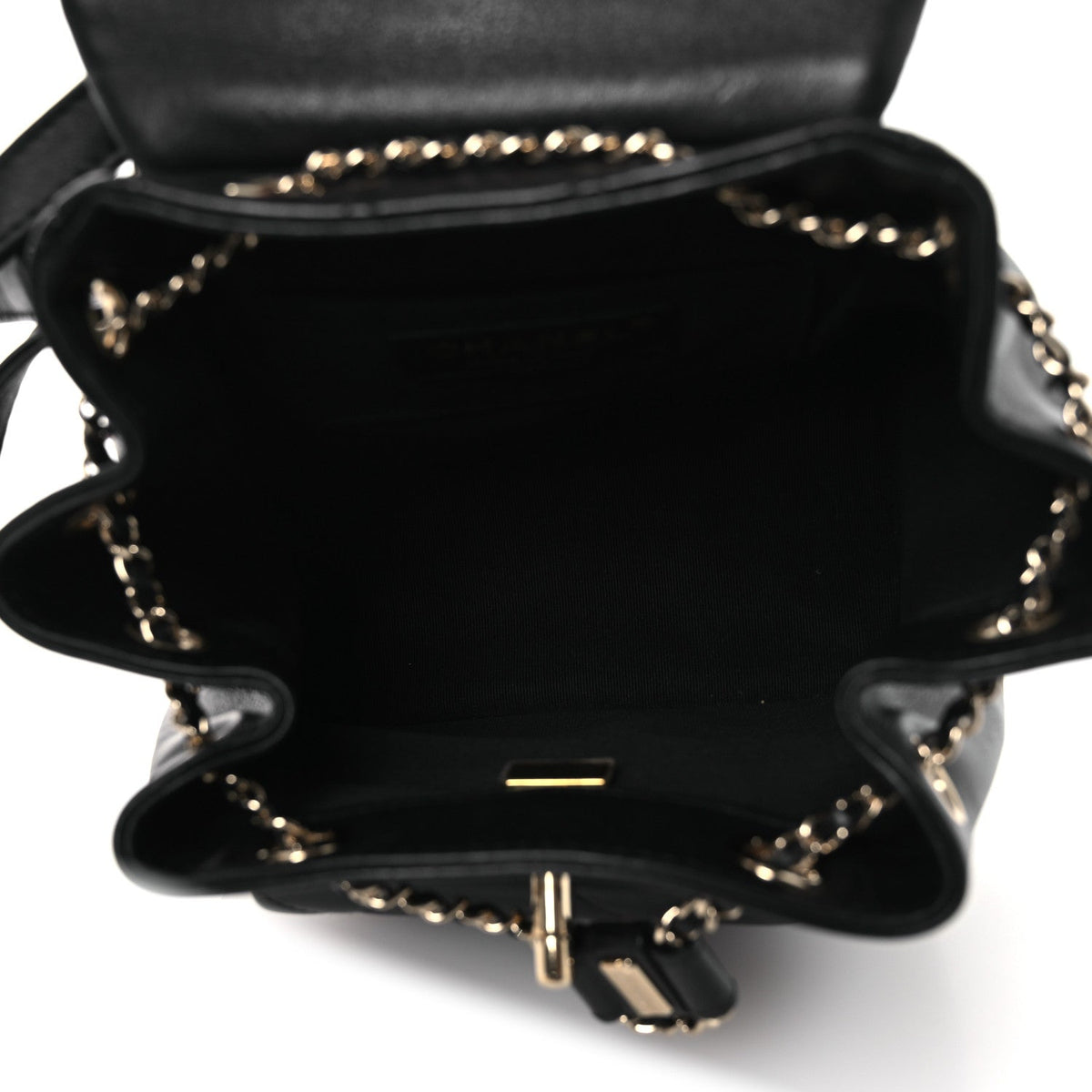 Small Quilted Lambskin Backpack - Black