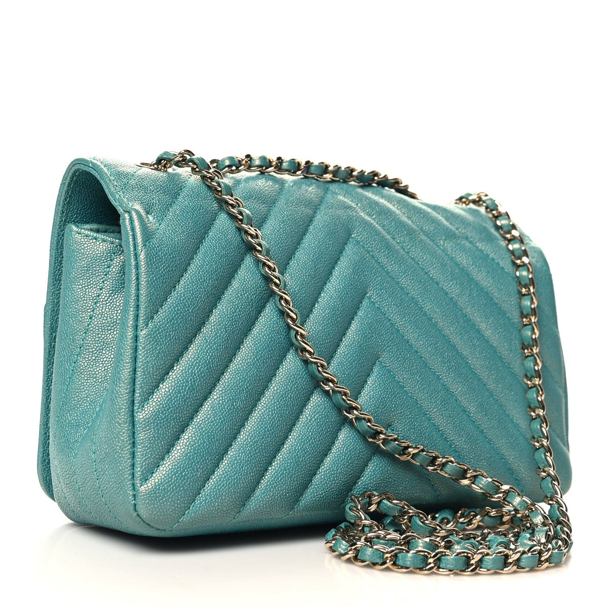 Small Quilted Caviar Flap Shoulder Bag