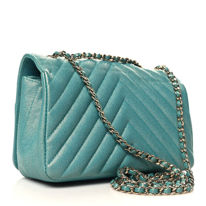 Small Quilted Caviar Flap Shoulder Bag