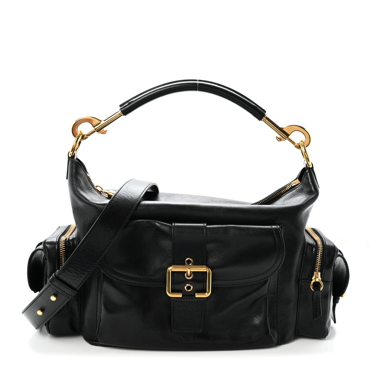 Medium Calfskin Crossbody Bag - Black