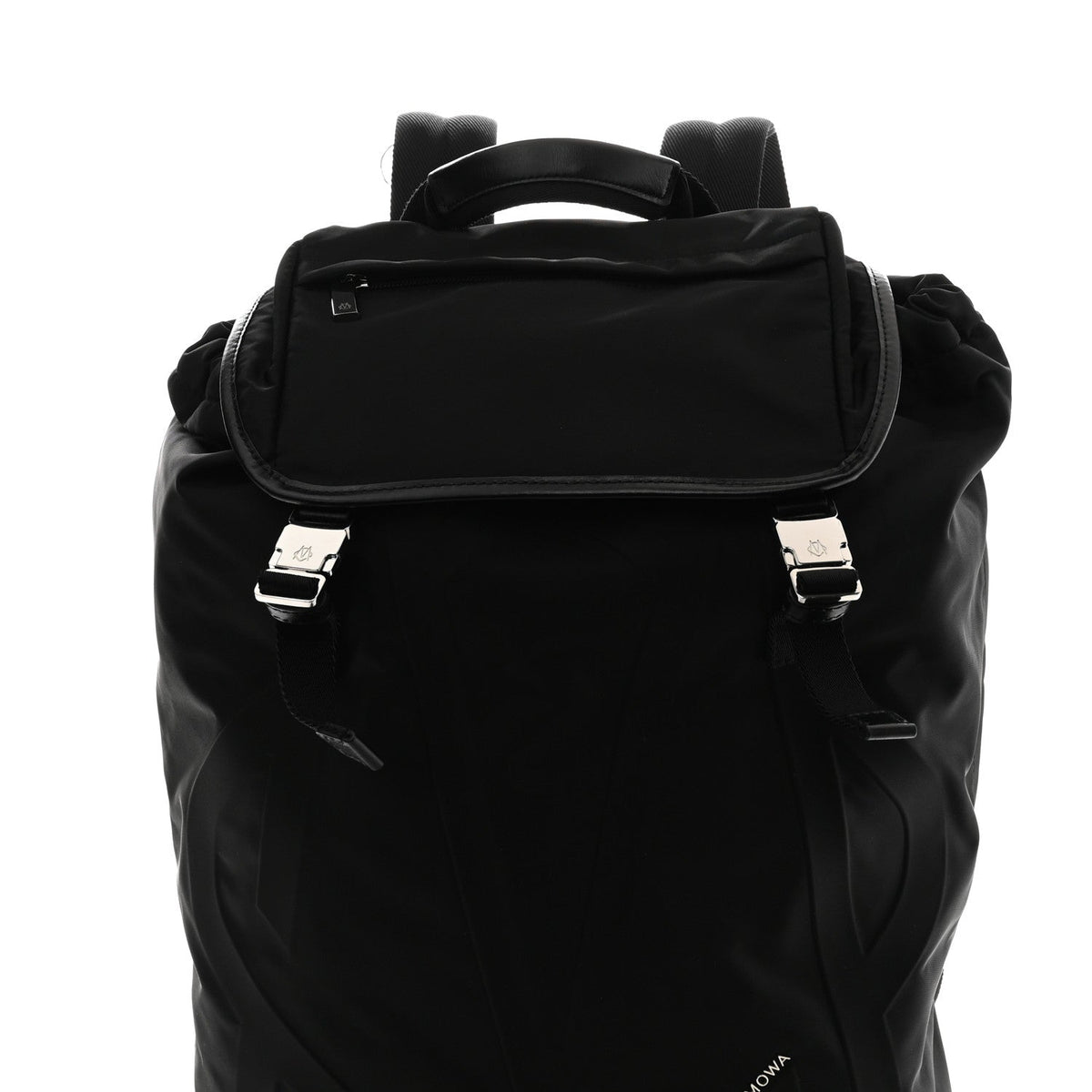 Calfskin Nylon Backpack - Black