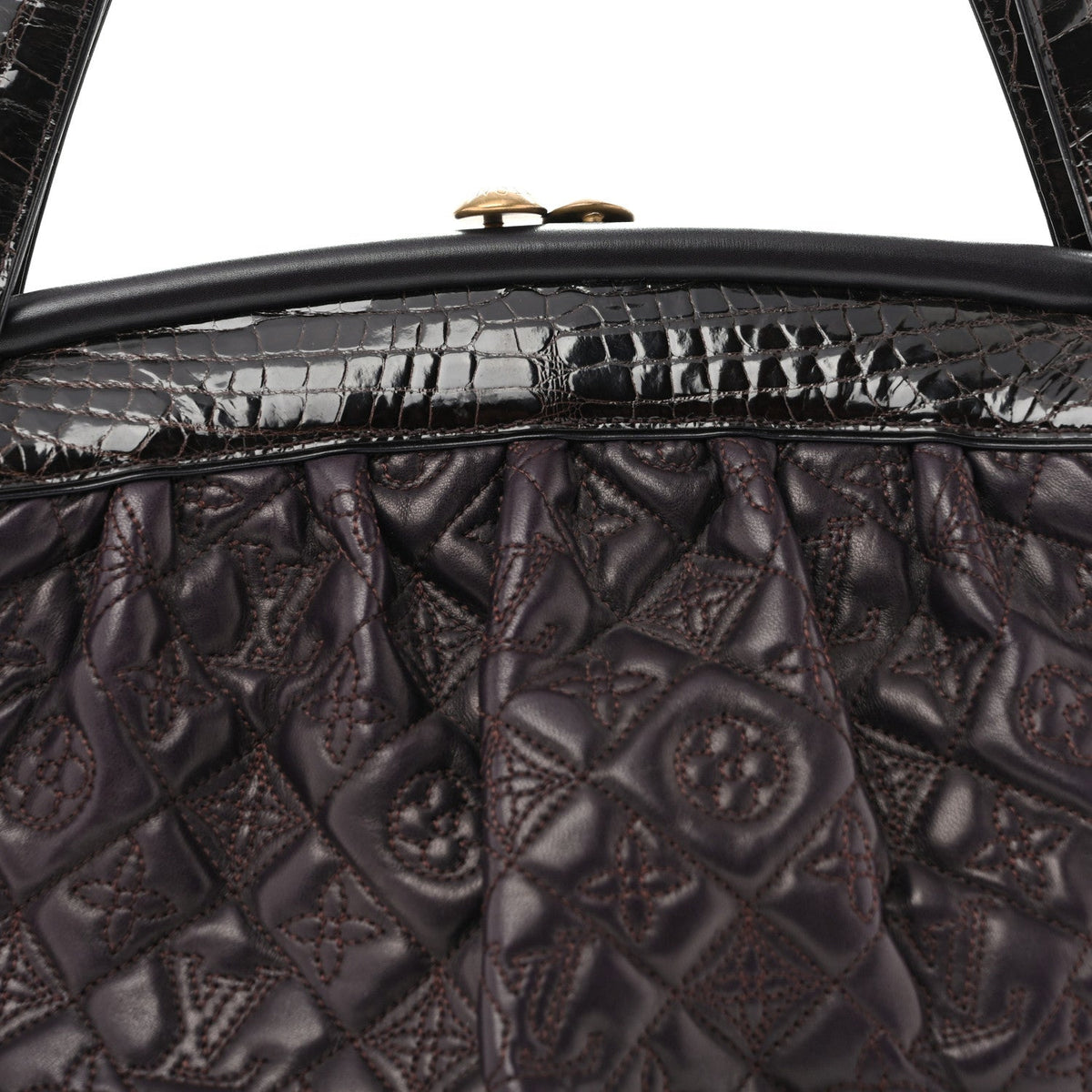 Monogram Vienna Alligator Sac Fermoir Gm Handbag