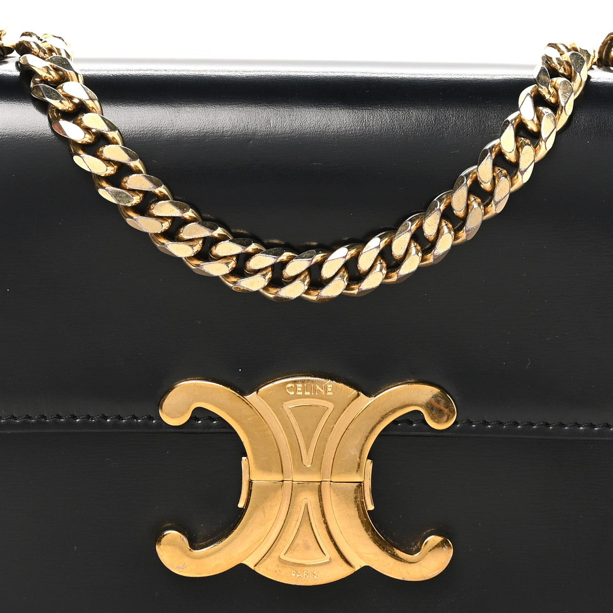 Calfskin Shoulder Bag - Black