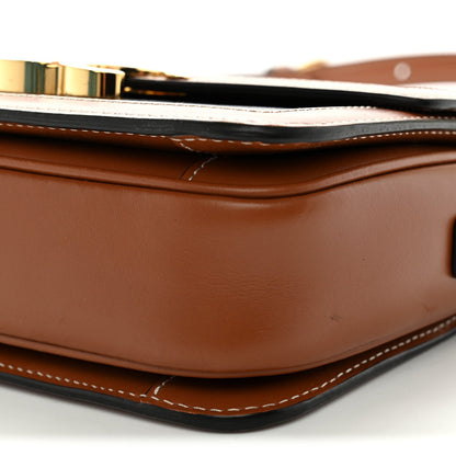 Calfskin Canvas Handbag - Tan