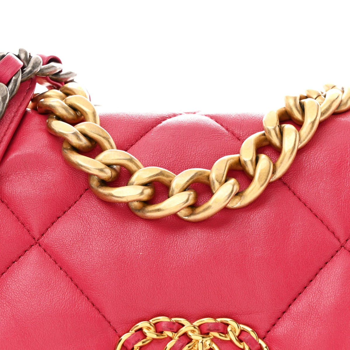 Medium Quilted Lambskin Flap Shoulder Bag - Pink
