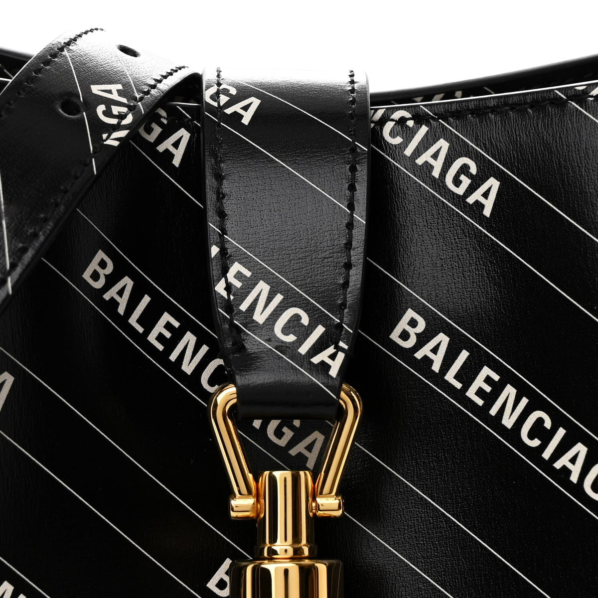 Medium Calfskin Hobo Bag - Black