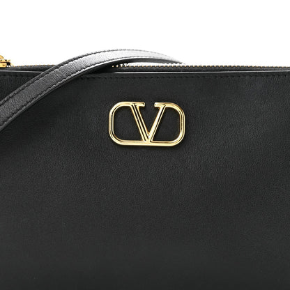 Mini Calfskin Crossbody Bag - Black