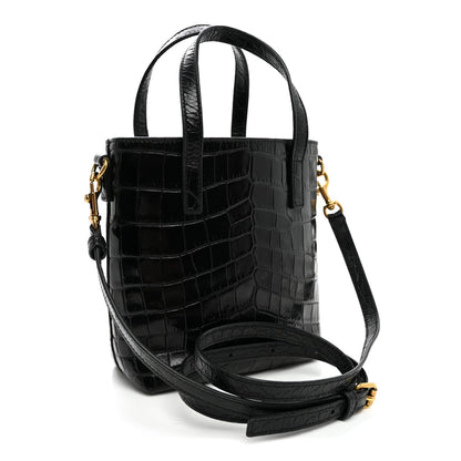 Mini Calfskin Tote Bag - Black