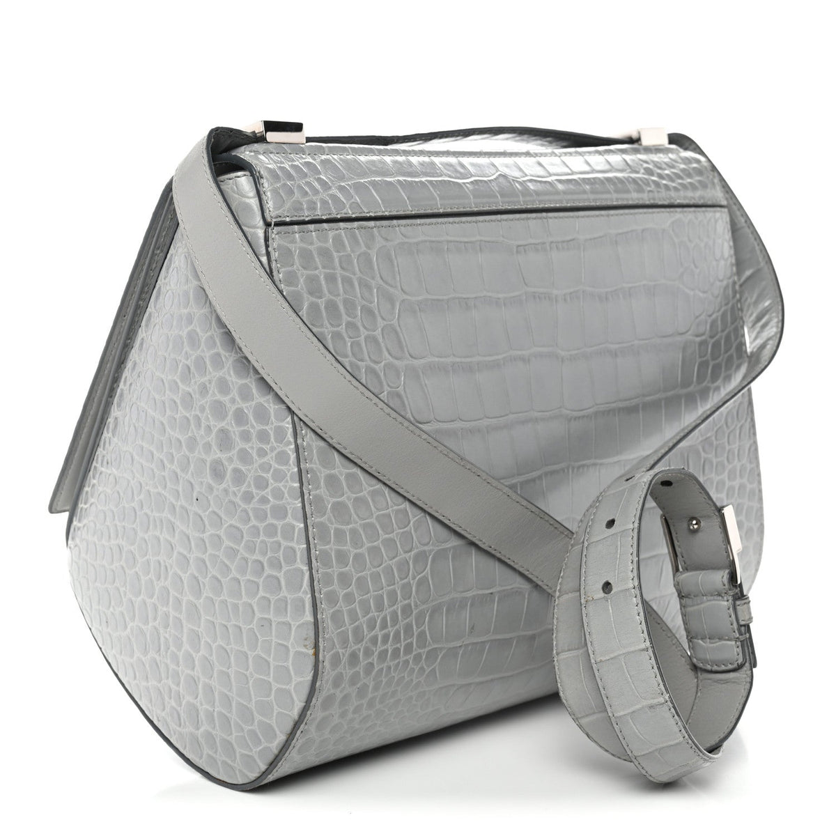 Medium Calfskin Crossbody Bag - Grey