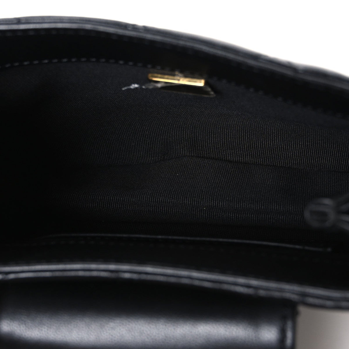 Small Quilted Lambskin Flap Shoulder Bag - Black
