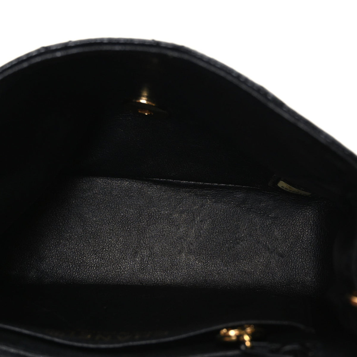 Mini Quilted Caviar Flap Shoulder Bag - Black