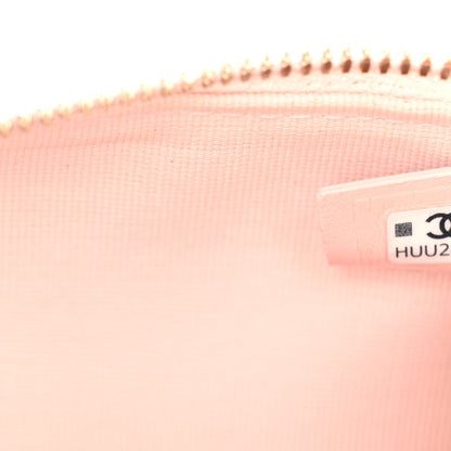 Quilted Caviar Clutch Bag - Pink