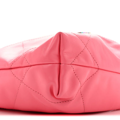 Mini Quilted Calfskin Handbag - Pink