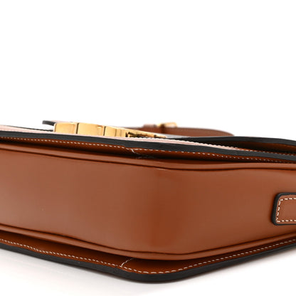 Calfskin Canvas Handbag - Tan