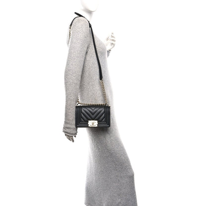 Small Quilted Lambskin Flap Shoulder Bag - Black