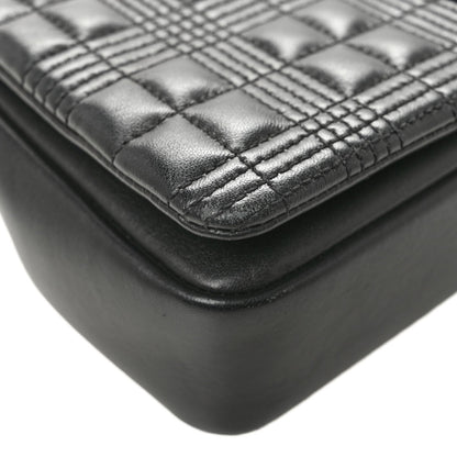 Small Quilted Lambskin Handbag - Black