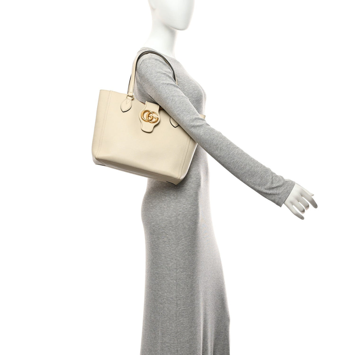 Small Calfskin Tote Bag - White