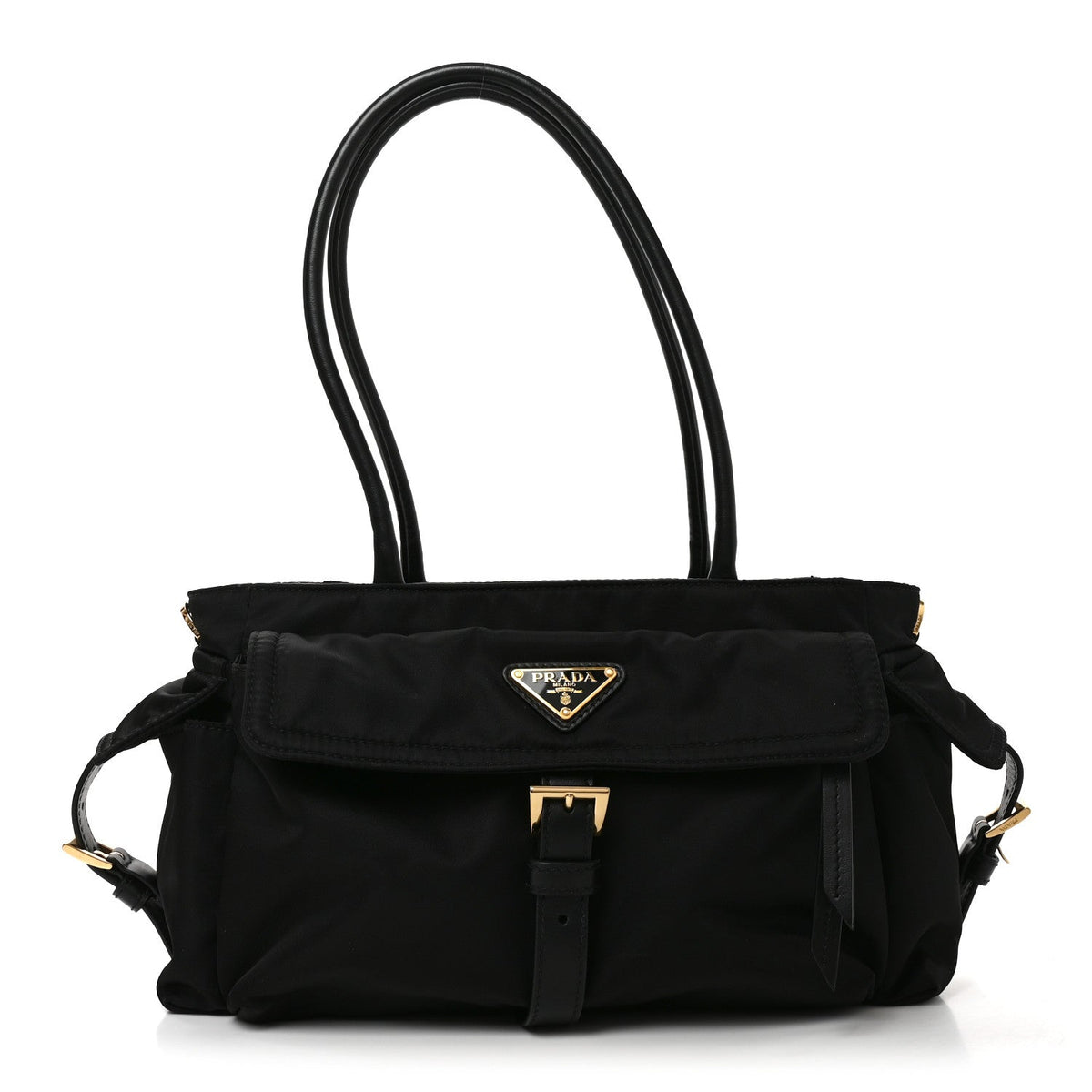 Medium Nylon Tote Bag - Black