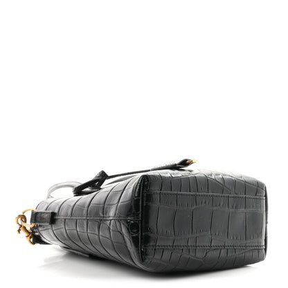 Mini Calfskin Tote Bag - Black