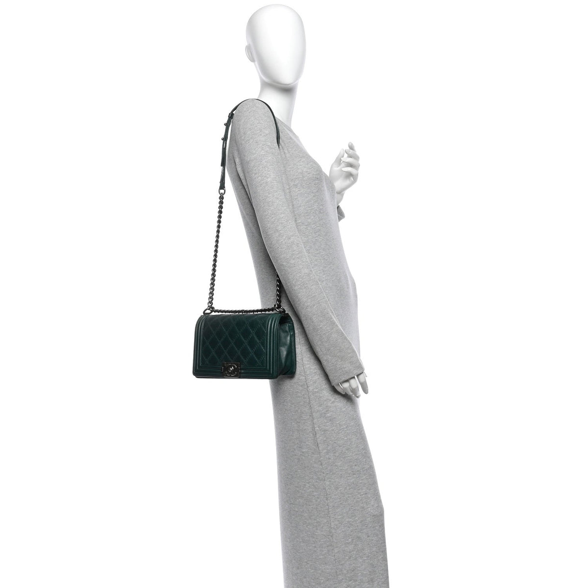 Medium Calfskin Flap Shoulder Bag - Green