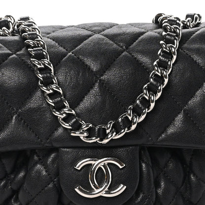 Mini Quilted Lambskin Handbag - Black
