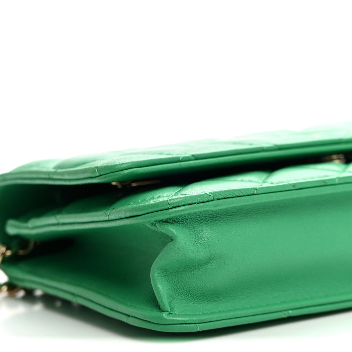Quilted Lambskin Wallet Bag - Green