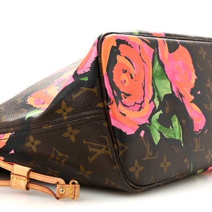 Monogram Roses Neverfull Mm Handbag