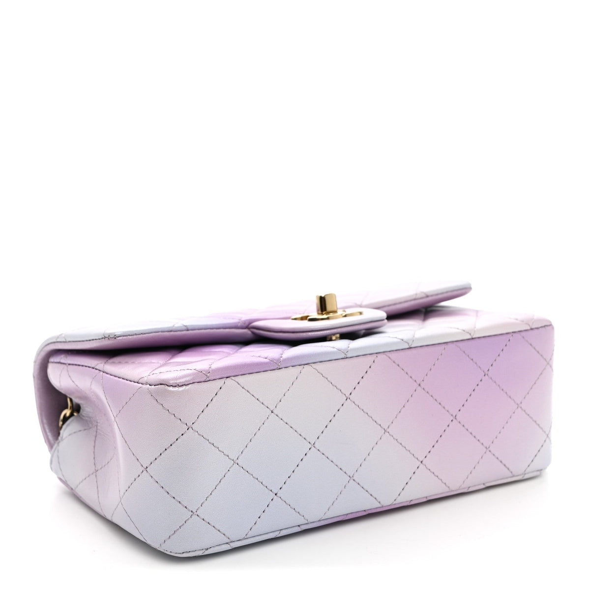 Mini Quilted Lambskin Flap Shoulder Bag - Tan