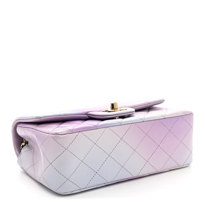 Mini Quilted Lambskin Flap Shoulder Bag - Tan