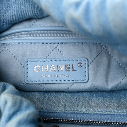 Quilted Handbag - Light Blue