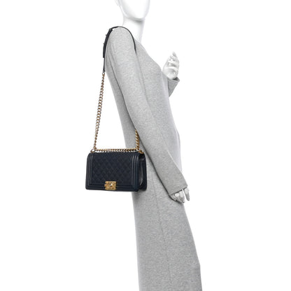 Medium Quilted Caviar Flap Shoulder Bag