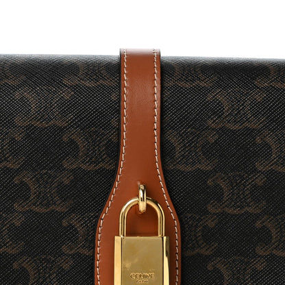 Calfskin Canvas Clutch Bag - Tan