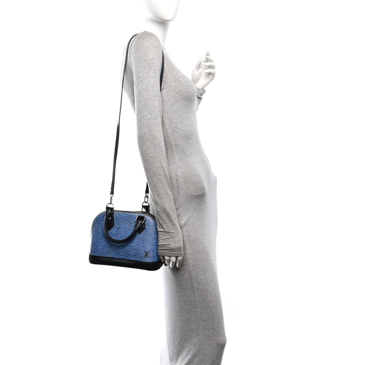 Epi Alma Bb Denim Light Handbag