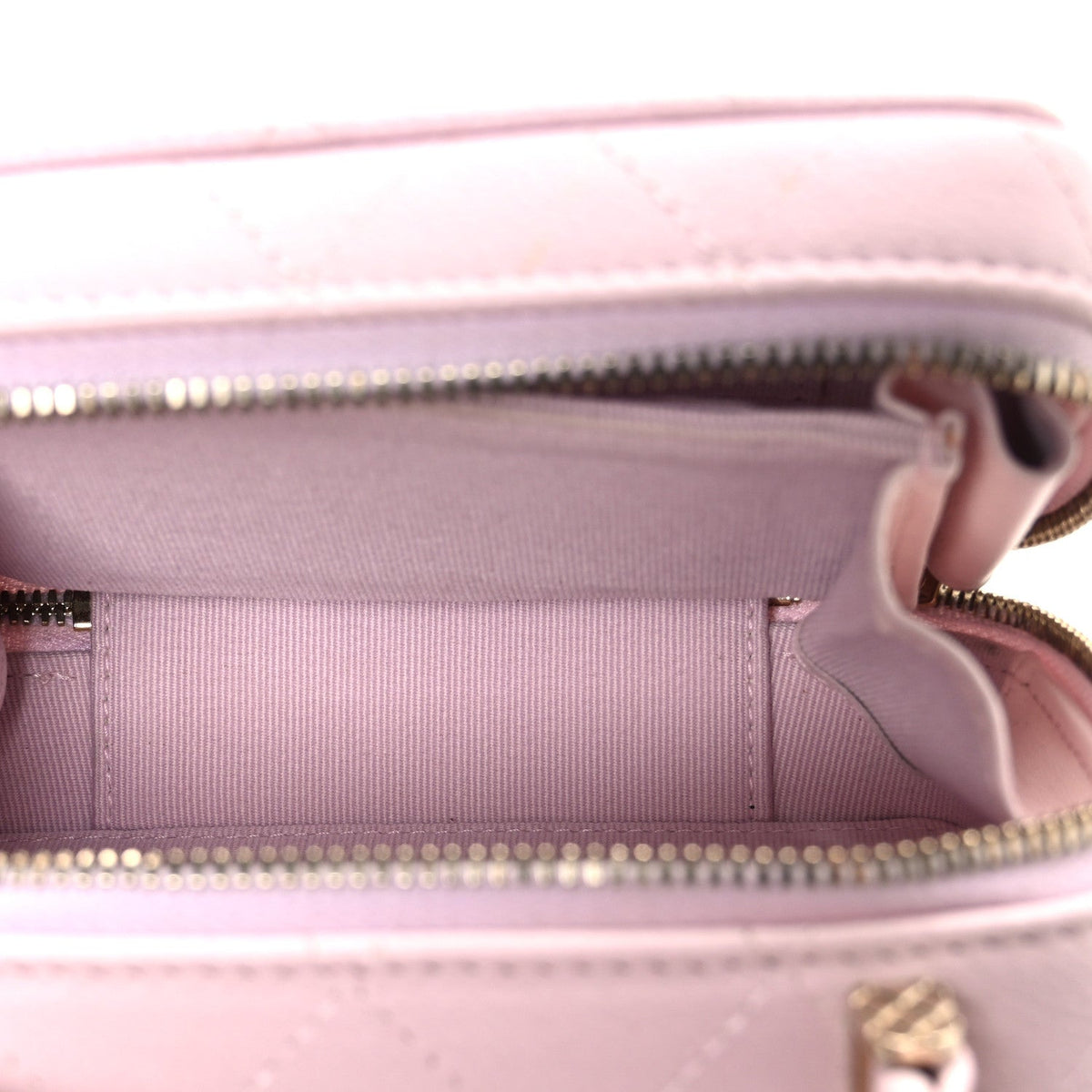 Quilted Caviar Handbag - Pink