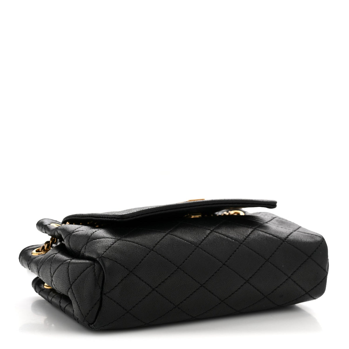 Mini Quilted Lambskin Handbag - Black