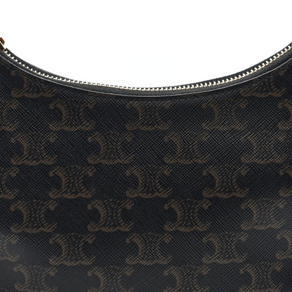 Calfskin Canvas Shoulder Bag - Tan