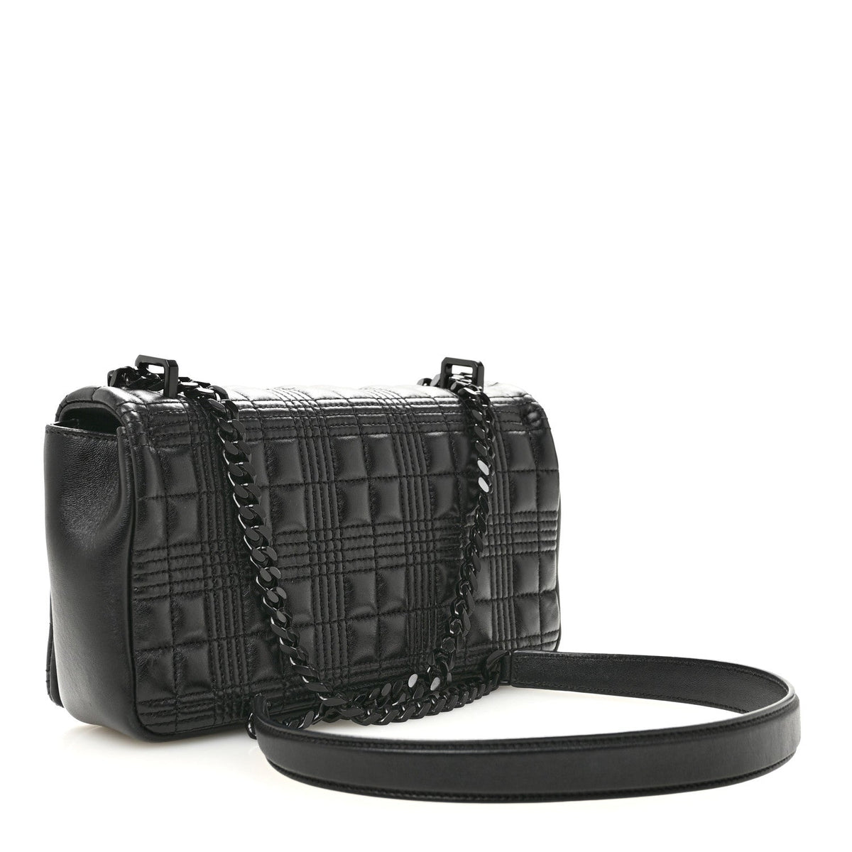 Small Quilted Lambskin Handbag - Black