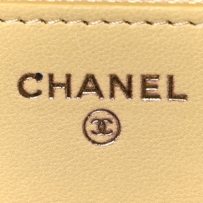 Quilted Lambskin Wallet Bag - Yellow