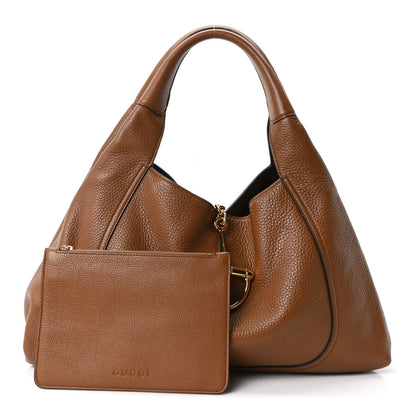 Maxi Calfskin Shoulder Bag - Brown