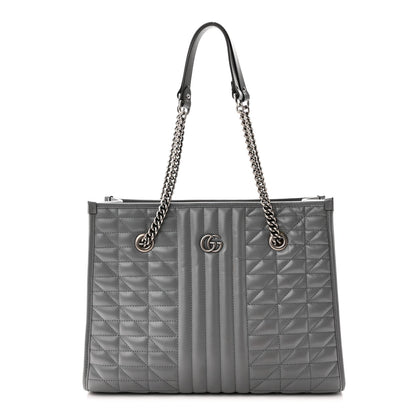 Medium Calfskin Tote Bag - Grey