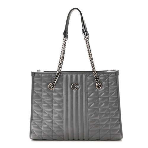 Medium Calfskin Tote Bag - Grey