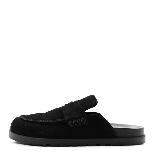 Suede Calfskin Go Mules Black