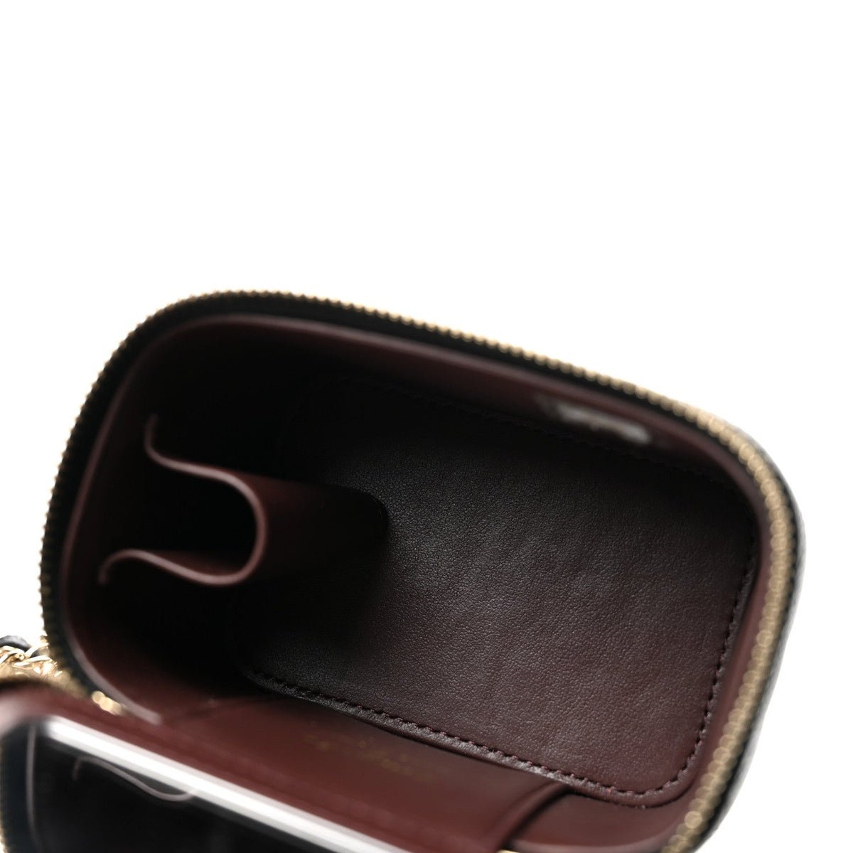 Mini Quilted Caviar Handbag - Black