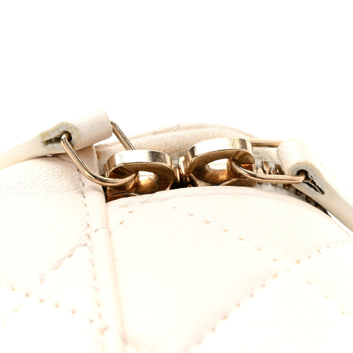 Mini Quilted Lambskin Handbag - White